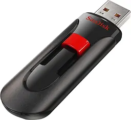 Флеш-накопичувач Sandisk USB 2.0 Cruzer Glide 64Gb Black/Red (SDCZ60-064G-B35) - мініатюра 1