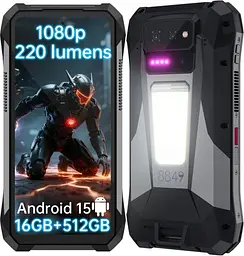 Смартфон Unihertz 8849 TANK X 5G 16/512GB Black (HD ПРОЕКТОР + ПРОЖЕКТОР) - мініатюра 2