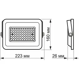 Світлодіодний прожектор Videx F2e 50W 5000K (VL-F2e-505W) [144838] - мініатюра 4
