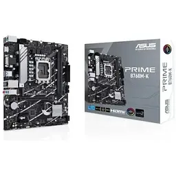 Материнська плата LGA1700, Asus PRIME B760M-K, B760, 2xDDR5, Int.Video(CPU), 4xSATA3, 2xM.2, 1xPCI-E 16x 4.0, 2xPCI-E 1x 4.0, Realtek 7. 5xUSB3.2/4xUSB2.0, VGA/HDMI, MicroATX