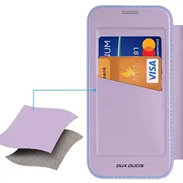 Чохол-книжка Dux Ducis Skin X Pro with MagSafe для Apple iPhone 17 6.3" Purple Pink - мініатюра 3