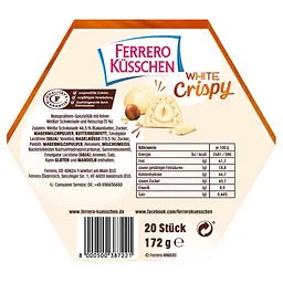 Конфеты Ferrero Kusschen White Crispy 172 g - миниатюра 3