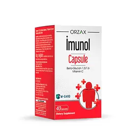 Бета-глюкан 1,3/1,6 та вітамін C Orzax Imunol Capsule 40 капсул для підтримки імунної системи