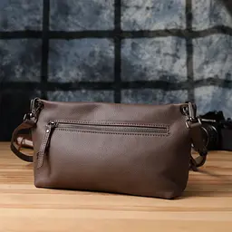 Зручна сумка жіноча на плече з натуральної шкіри Vintage 23006 коричнева - мініатюра 10