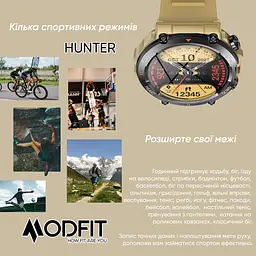 Чоловічий наручний годинник Hunter All Black 36 мм. Modfit acs0029743 - мініатюра 10
