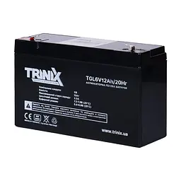 Акумуляторна батарея гелева 6В 12Аг Trinix TGL6V12Ah/20Hr GEL (44-00073)