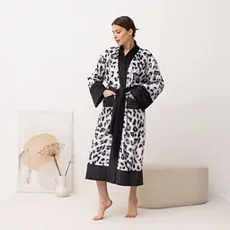 Кімоно жіноче з плюшевого велюру Kimono Snow Leopard 18371 S