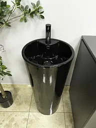 Умивальник підлоговий VBI Bolonia black glossy VBI-019018, Чорний - мініатюра 2
