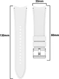 Ремінець силіконовий для смарт-годинника BeWatch Four Samsung Galaxy Watch 4/5/Pro Білий (0133304) - мініатюра 3