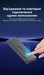 Бездротовий HDMI Vention передавач TX і приймач RX вхід HDMI виходи HDMI/VGA 1080p 60 Гц до 50 м без перешкод RX потребує USB-C 5 В 2 А для TX рекомендоване окреме живлення USB-C трансляція з телефона Wi-Fi без TX до 10 м аудіовихід 3,5 мм дублювання/розширення за підтримки ПК альбомний/портретний режим із телефона AirPlay приймач підтримує до 8 TX (додаткові окремо) кнопка відключення/підключення вебналаштування магнітна фіксація TX для зберігання сірий із чорним (ADTH0) - мініатюра 12