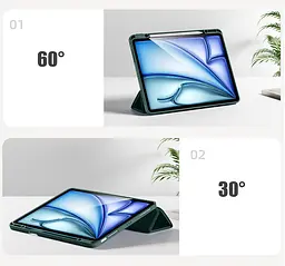 Чохол-книжка CDK для Apple iPad Pro 12.9" 3gen 2018 екокожа/силікон Smart Case cлот стилус(017899) green - мініатюра 3