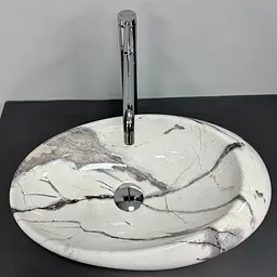 Умивальник VBI Vicenza sand glossy накладний VBI-014803, Мрамор - мініатюра 6