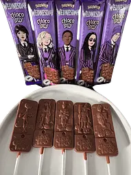 Шоколадні цукерки на паличці​​​​​​​ Halloween Wednesday Choco Lolly 10шт х 15г - мініатюра 5