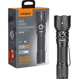 Портативний світлодіодний ліхтарик Videx VLF-A376, 3600Lm 5000K (28563-000)