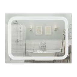 Дзеркало Qtap Mideya 800x600 (DC-F906) з LED-підсвічуванням та антизапотіванням QT2078F906W, Білий