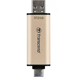 USB флеш накопичувач Transcend 512GB JetFlash 930C Gold-Black USB 3.2/Type-C (TS512GJF930C) - мініатюра 3