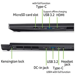 Ноутбук Ігровий Acer Nitro 14 AN14-41-R74Y 5 8645HS la 5.0 GHz,IPS,16GB LPDDR5X,512GB,RTX 4050 6GB,No - мініатюра 11