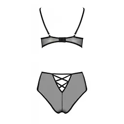 Еротичний комплект із малюнком Passion LOVELIA BIKINI black L/XL - мініатюра 4