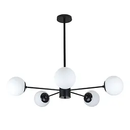Люстра лофт з білими кулями Levistella 7529807-5 BK+WH