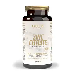 Цитрат цинку Evolite Nutrition Zinc Citrate, 100 вегакапсул для підтримки імунної системи