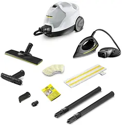 Пароочисник SC 4 EasyFix Iron, 2000Вт, 800мл, 3.5Бар, праска в компл, біло-чорний Karcher teh0016519