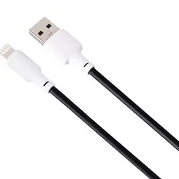 Кабель Gelius Full Silicon Cable USB to Lightning GP-UCN001L 18W 1.2m Black-White - мініатюра 2
