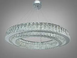 Люстра підвісна LED Diasha 575/800+620HR хром 152 Вт пульт - мініатюра 4