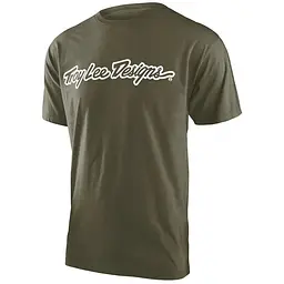Футболка TLD Short Sleeve Tee Signature Olive Green XL Troy Lee Designs (1106-701917025)