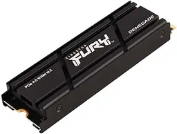 Накопичувач SSD 4TB Kingston Fury Renegade with Heatsink M.2 2280 PCIe 4.0 x4 NVMe 3D TLC (SFYRDK/4000G) - мініатюра 2