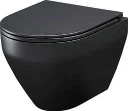 Унітаз підвісний FlashClean Am.Pm Spirit V2.0 з сидінням мікроліфт black matt C701700MBSC, Чорний матовий