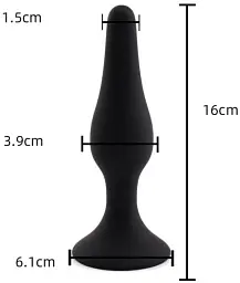 Анальна пробка I’MCUM Black Button розмір XL з медичного силікону Чорна (7970379617697) (IM-BBPlug_XL) - мініатюра 5