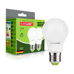 Лампочка Eurolamp LED A60 7W E27 4000K 220V акция 1+1 (MLP-LED-A60-07274(E))