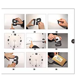 Настінний годинник DIY Clock NEW black з цифрами - мініатюра 10