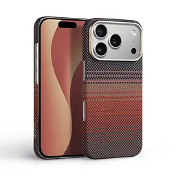 Защитный чехол для Apple iPhone 17 Pro, BlackIcon Kevlar MagCase, кевларовый, разноцветный, панель, накладка с поддержкой MagSafe, противоударный, защита всего корпуса, усиленные углы, совместим с беспроводной зарядкой, ArmorStandart (ARM90154) - мініатюра 2