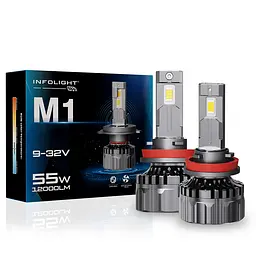 Комплект світлодіодних ламп Infolight M1 H11 55W - мініатюра 2