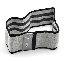 Тканева гумка для фітнесу та спорту PowerPlay 4111 Hip Band S Heavy Сіра (d_64cm) (PP_4111_Grey_S) - мініатюра 3