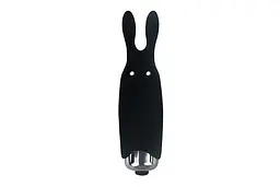 Віброкуль зі стимулюючими вушками Adrien Lastic Pocket Vibe Rabbit Black, 8.5х2.3 см (чорна) - мініатюра 2