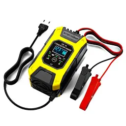 Зарядний пристрій автомобільного акумулятора Foxsur 12V 6A імпульсний зарядний пристрій з РК-дисплеєм - мініатюра 4