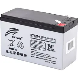 Акумулятор Ritar AGM 12V (12V/8Ah/96Wh) (RT1280) [125668]