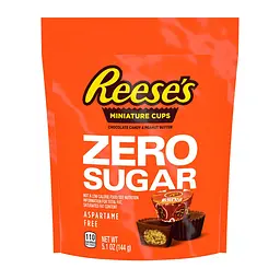 Шоколад з арахісовою пастою Reese's Miniature Cups Zero Sugar 144g