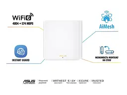 Маршрутизатор (роутер) Asus ZenWiFi xt8 ​​1pk v2 white (90ig0590-mo3a30) - мініатюра 2