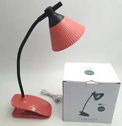 LED-лампа 4 W, сенсорна, світлодіодна, гнучка, 28 см, настільна, на прищіпці WinBoss YD03, рожева - мініатюра 3