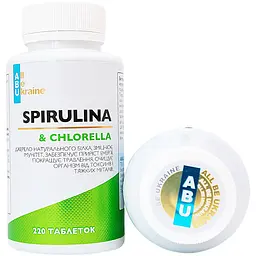 Комплекс All be Ukraine Spirulina & Chlorella 220 таблеток (ABU-01031) - мініатюра 4