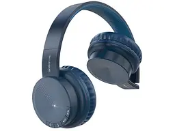 Бездротова стерео гарнітура Borofone BO11 Maily, AUX, BT5.0, 250mAh, 8h, Синій - мініатюра 3