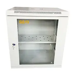 Шафа настінна GEAR 12U 19 600x450x650 мм, + Полиця 19, grey (GWMSN-12U-600-450G)
