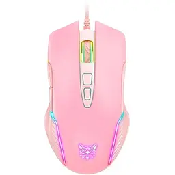 Миша Onikuma Gaming CW905 рожева дротова з підсвіткою