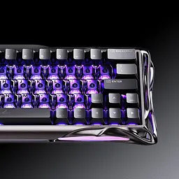 Клавиатура GravaStar Mercury V60 Pro 60 keys Blackcore 8K USB-A RGB Interstellar Silver (GSV60PRO_XTAL_BLK) - миниатюра 7