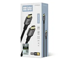 Кабель HDMI Colorway CB-HD088BK UHD v2.1 8K 48Gbit HDR Ethernet ARC 2 м - мініатюра 5