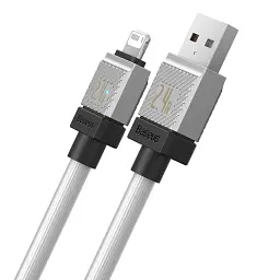 Кабель Baseus CoolPlay Series Fast Charging Cable USB to Lightning 2.4A 2m CAKW000502 White - мініатюра 2
