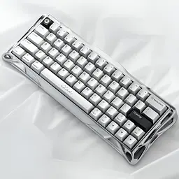 Ігрова дротова магнітна клавіатура GravaStar Mercury V60 Pro Deluxe Edition / Magnetic GravaStar UFO Switch / with Keycap Set / Chrome Silver - мініатюра 2